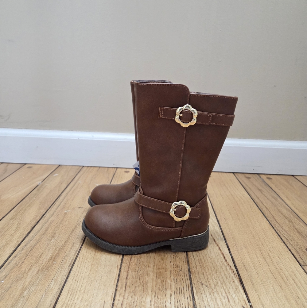 Self Esteem Little Girls Brown Riding Boots - Sz 9T